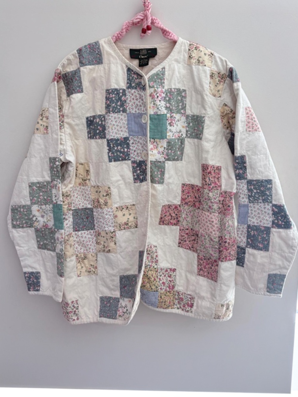 Vintage 90's ORVIS Patchwork Geometric Quilted Oversized Jacket
